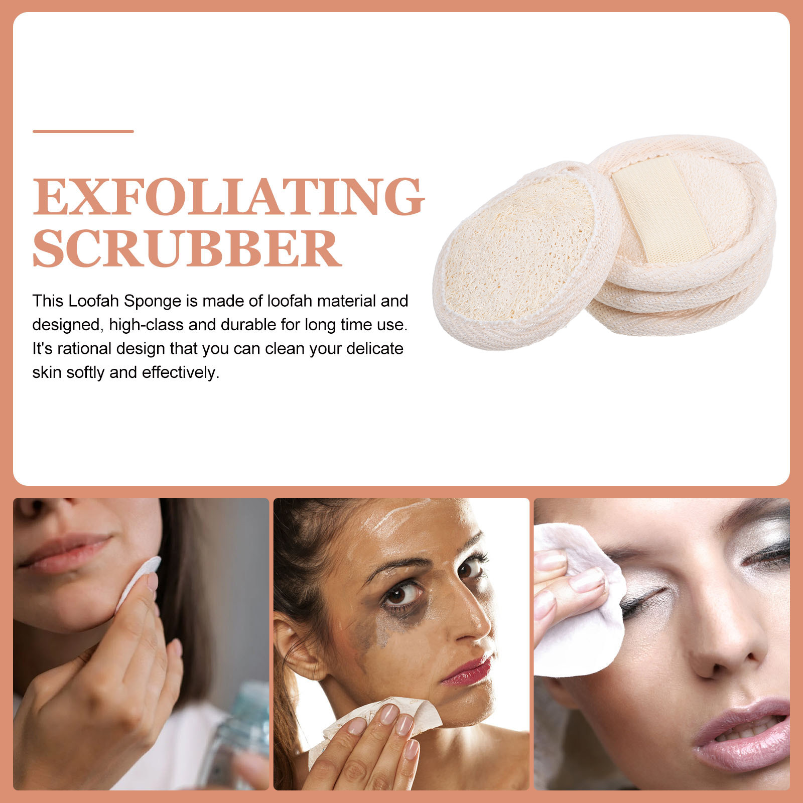4Pcs Loofah Facial Cleaning Pa - Skincare Exfoliating incelemesi ve fiyatı