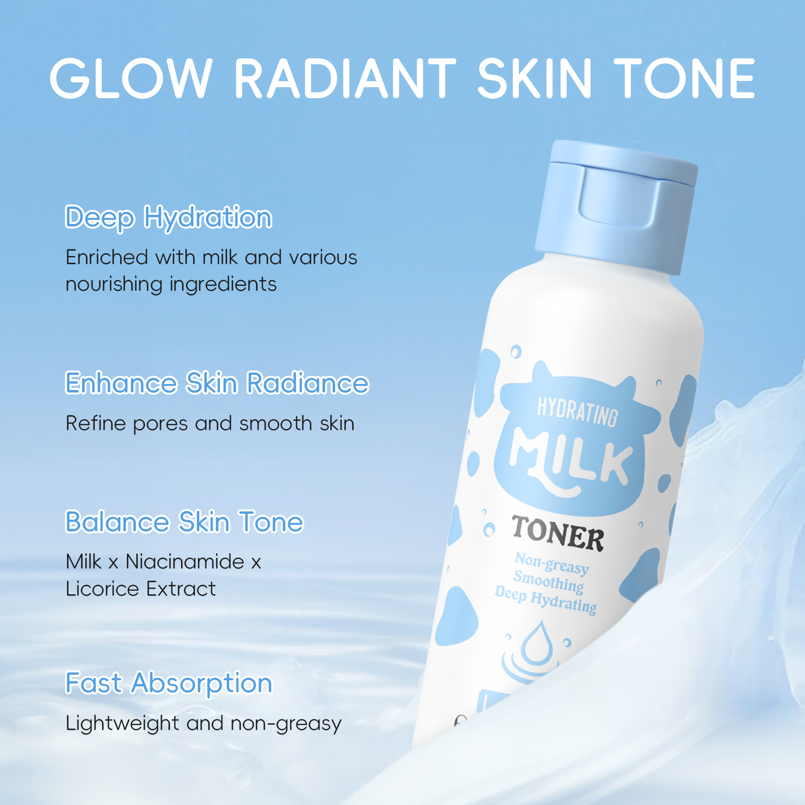 LAIKOU 6Pcs Milk Hydrating Ski - Skincare Glowing incelemesi ve fiyatı
