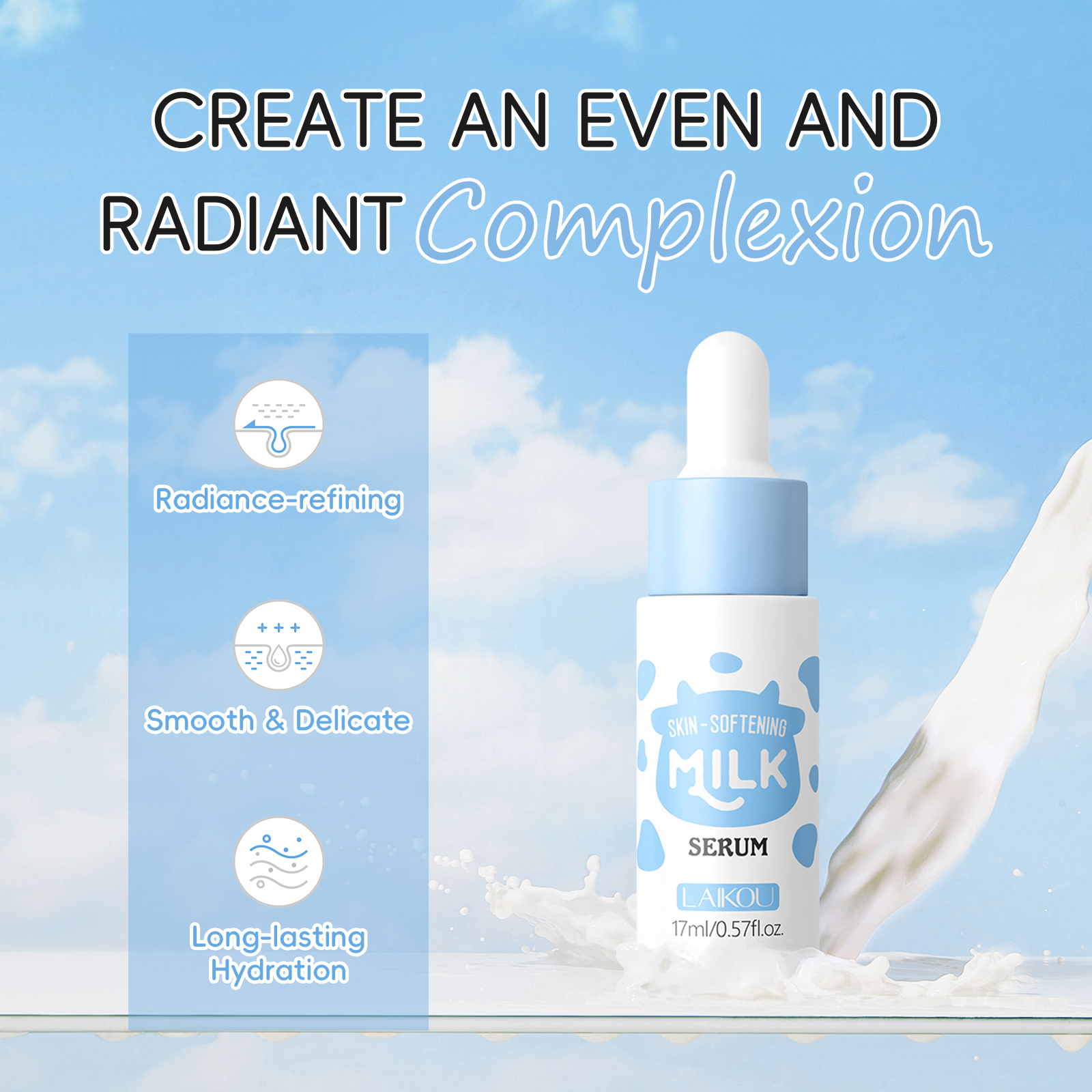 LAIKOU 6Pcs Milk Hydrating Ski - Skincare Glowing incelemesi ve fiyatı