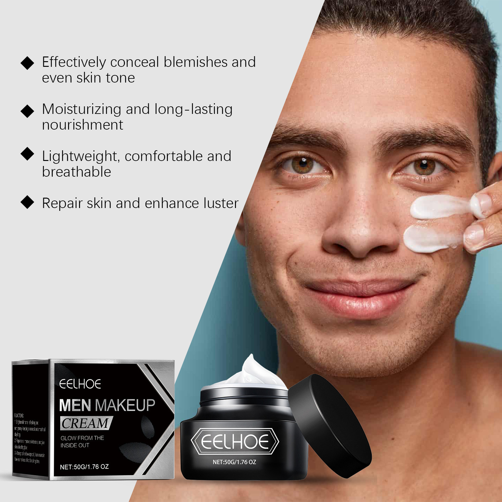 EELHOE BB Cream for Men Cosmet - Skincare Oil Control incelemesi ve fiyatı