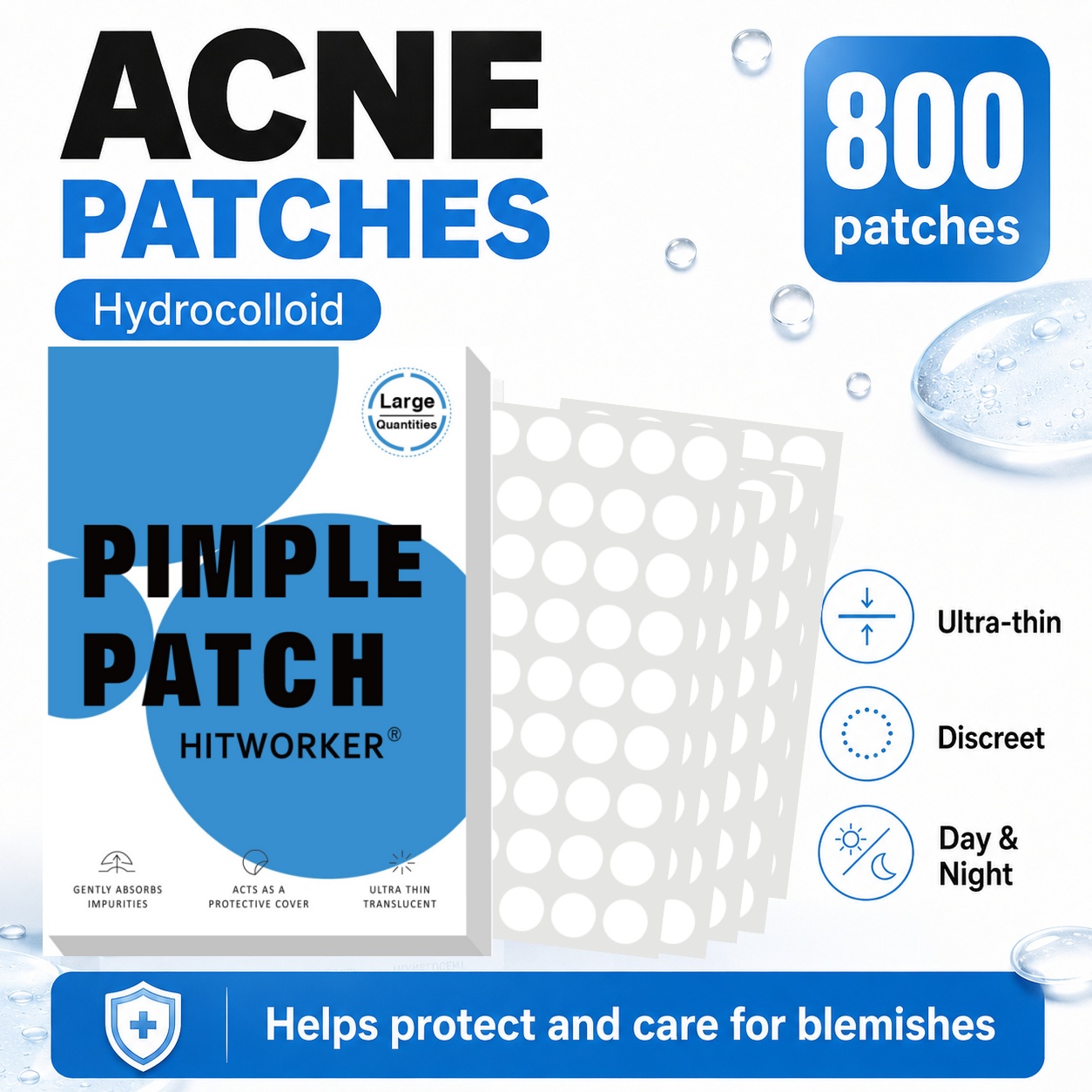 800Pcs Hydrocolloid Acne Pimpl - Skincare Oil Control incelemesi ve fiyatı